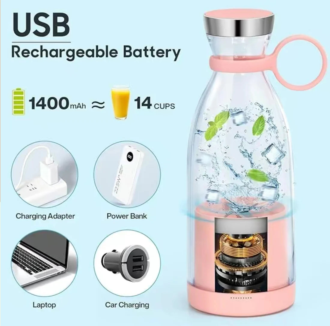 Portable USB Rechargeable Blender Bottle