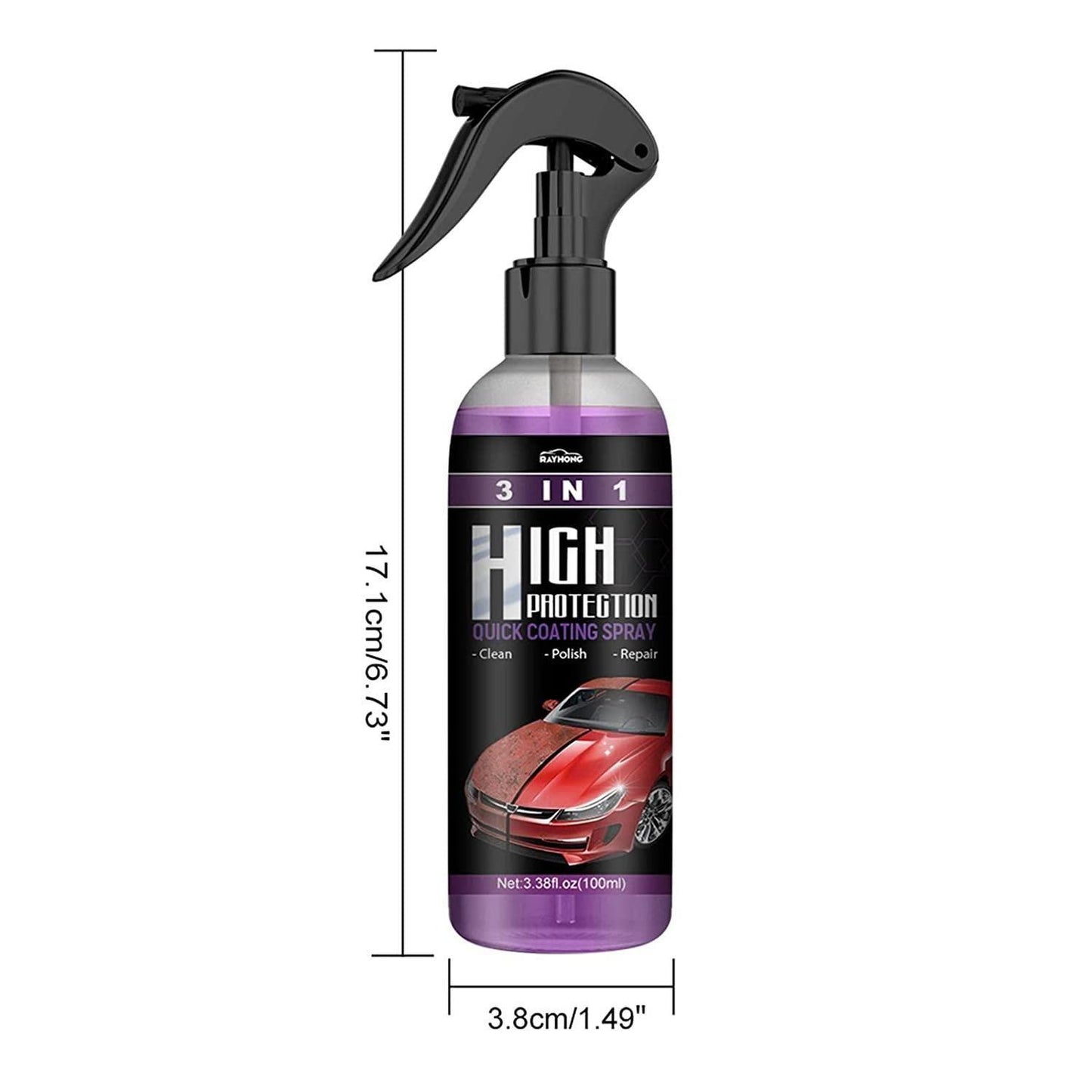Hydrophobic Scratch Repair Spray cars, bikes & boats. (Pack of 2)