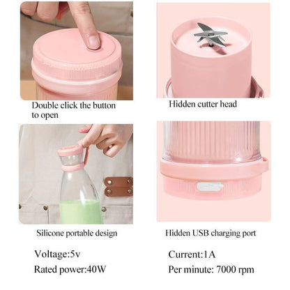 Portable USB Rechargeable Blender Bottle